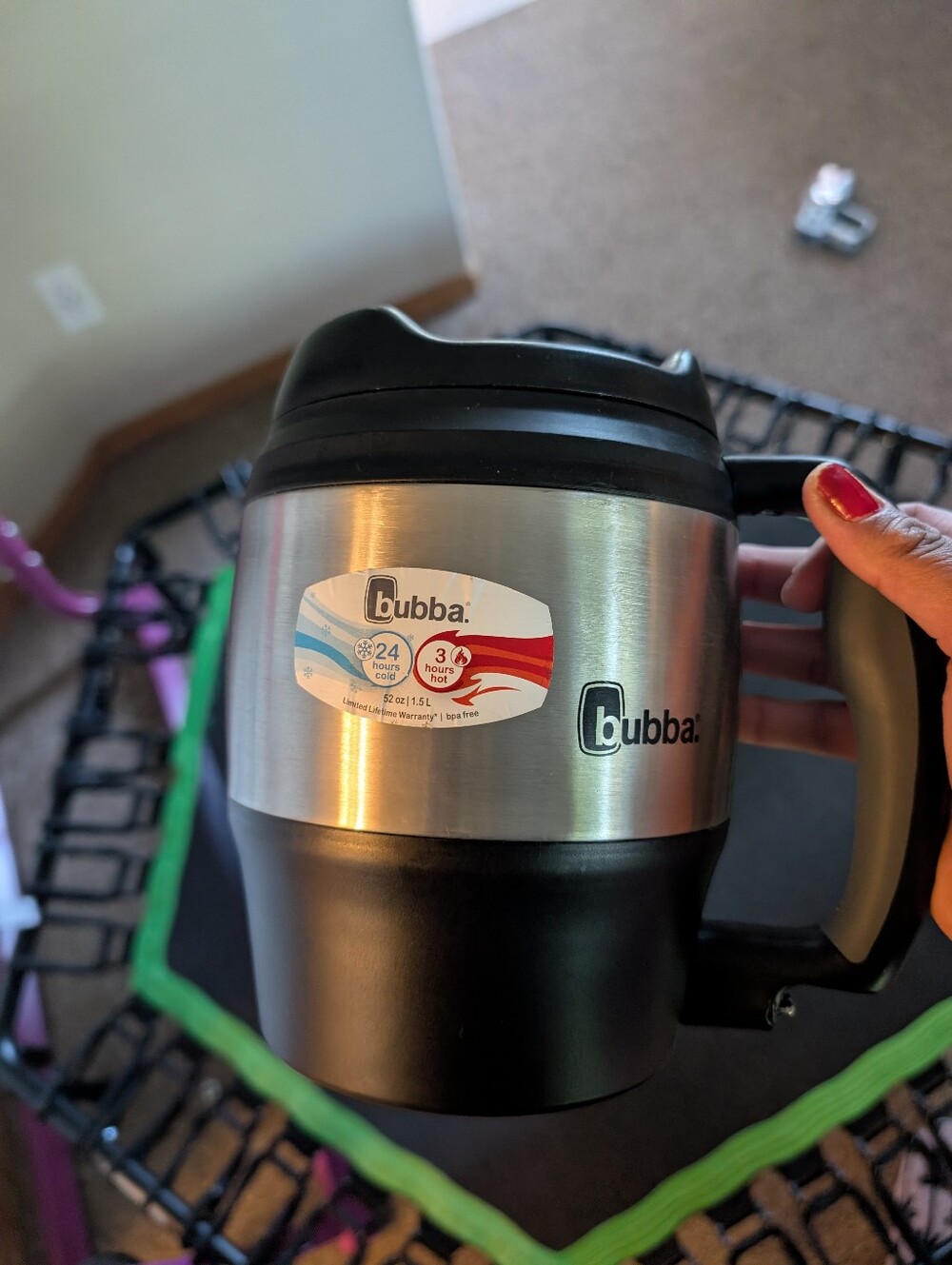 Bubba Stainless Steel Travel Mug - Silver & Black